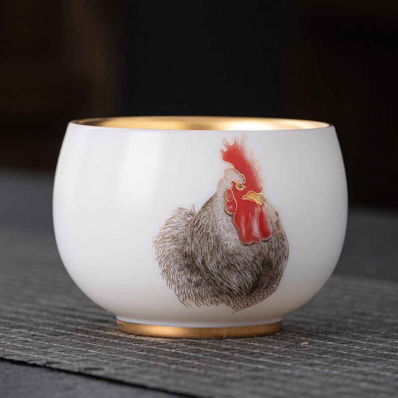 Juego de Tazas de Té de los Doce Signos del Zodiaco Chino