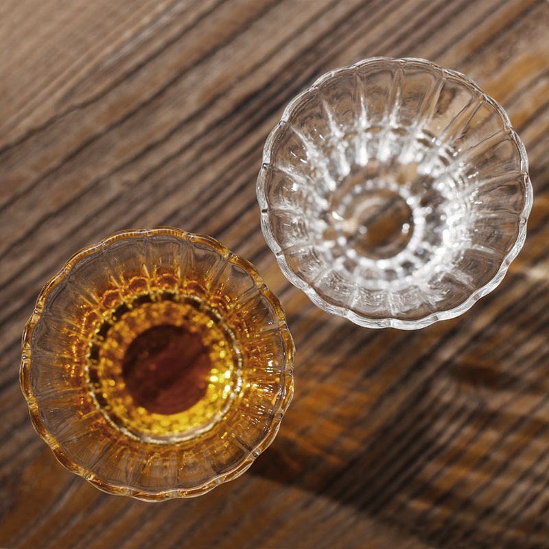 Vaso de Vidrio Estriado para Infusiones