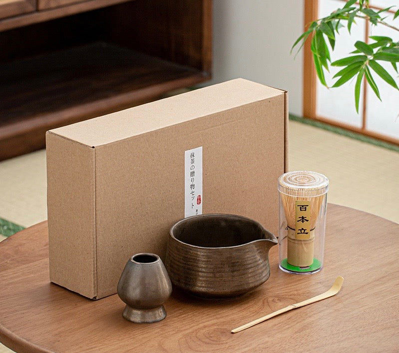 Set de Herramientas de Té Matcha con Cuenco y Soporte de Cerámica - Varios Colores