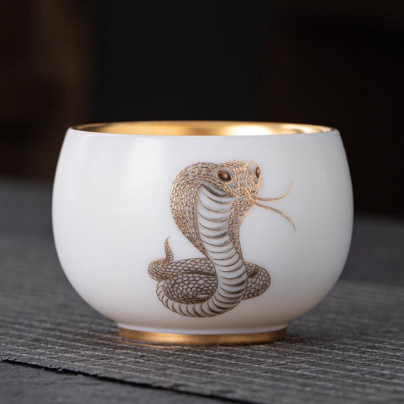 Juego de Tazas de Té de los Doce Signos del Zodiaco Chino