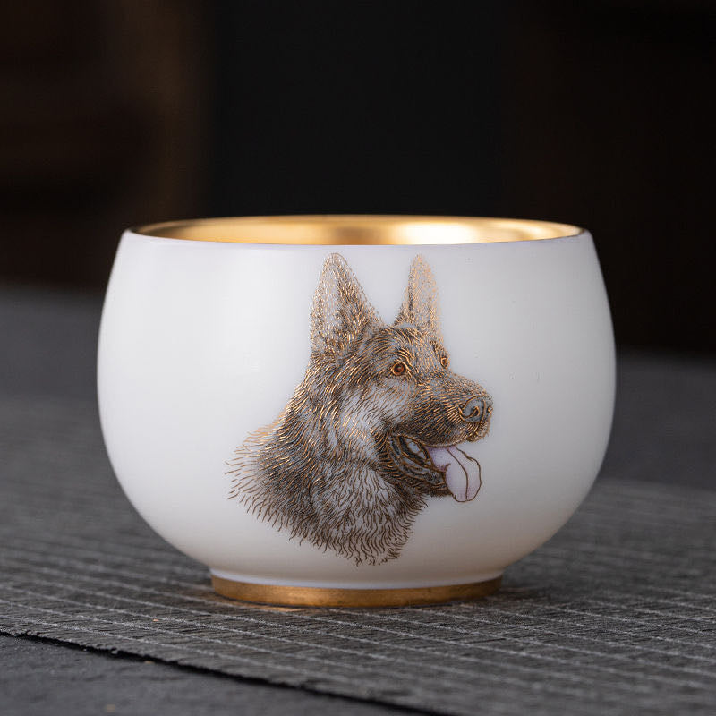 Juego de Tazas de Té de los Doce Signos del Zodiaco Chino