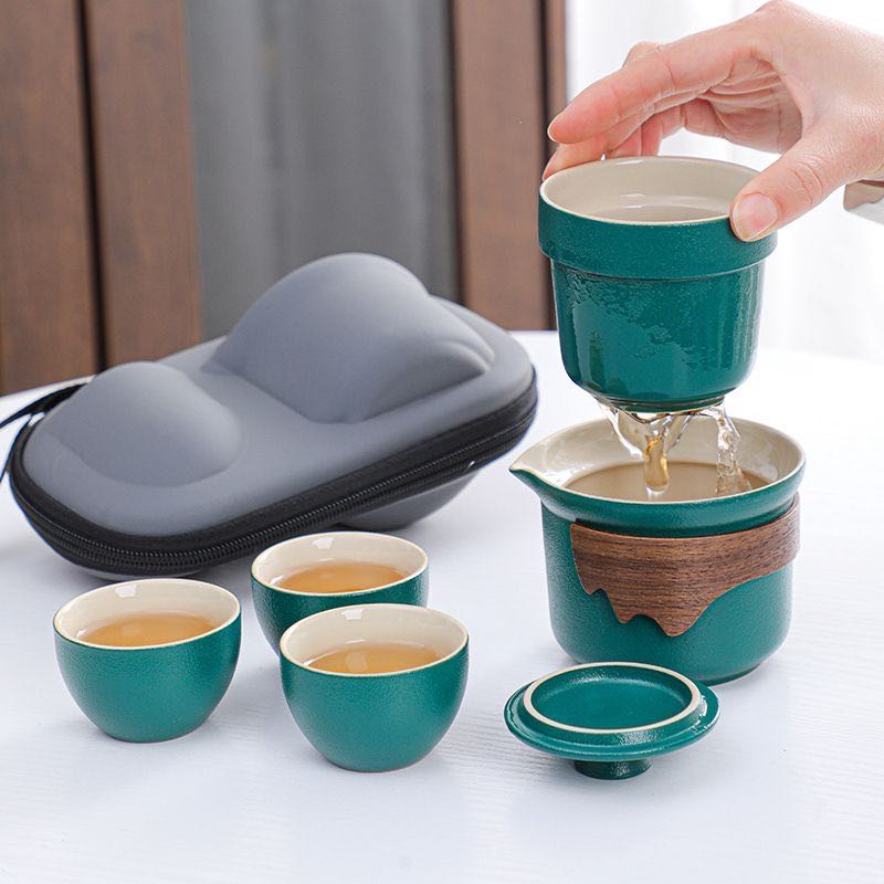 Set de Té Portátil con Estuche Compacto