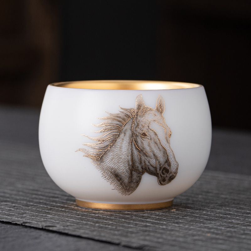 Juego de Tazas de Té de los Doce Signos del Zodiaco Chino