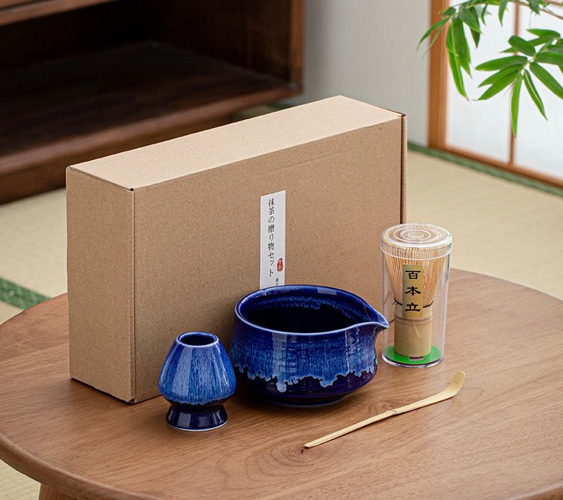 Set de Herramientas de Té Matcha con Cuenco y Soporte de Cerámica - Varios Colores