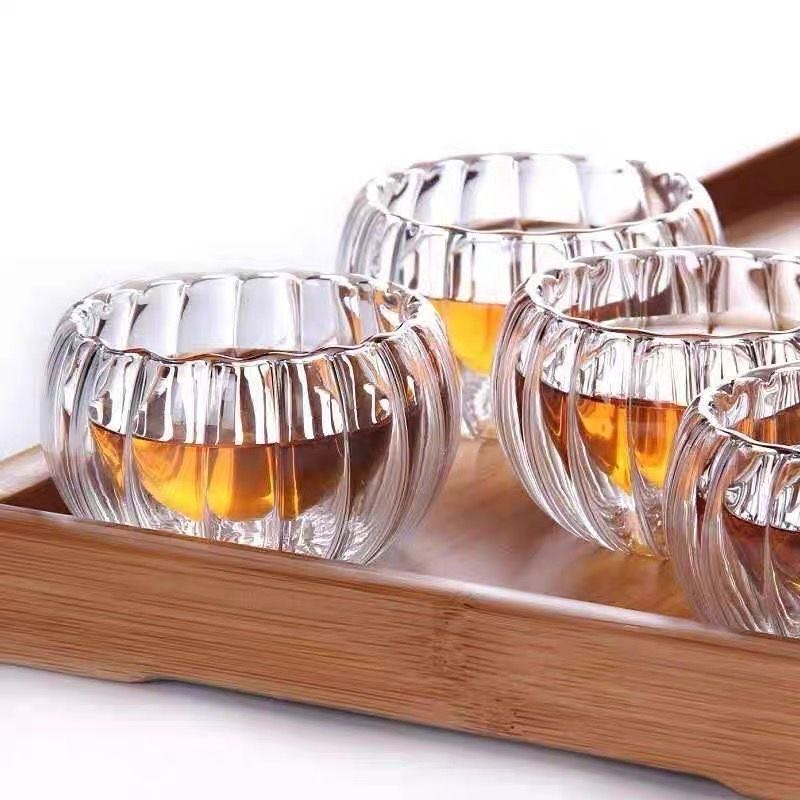Tazas de Vidrio Estriado - 50ml