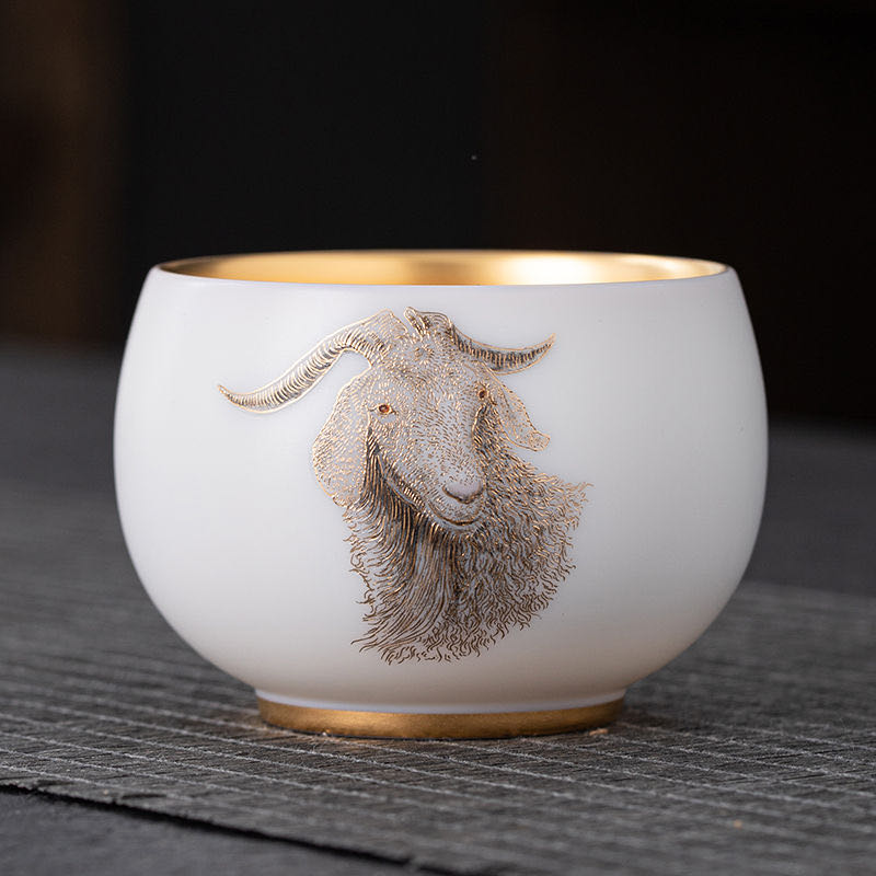 Juego de Tazas de Té de los Doce Signos del Zodiaco Chino