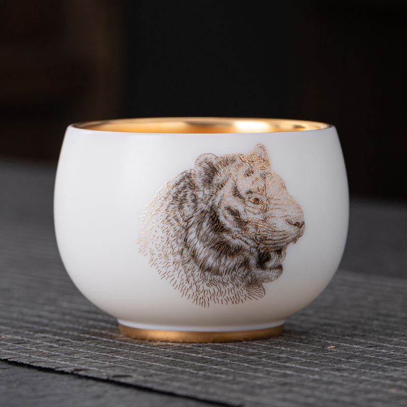 Juego de Tazas de Té de los Doce Signos del Zodiaco Chino