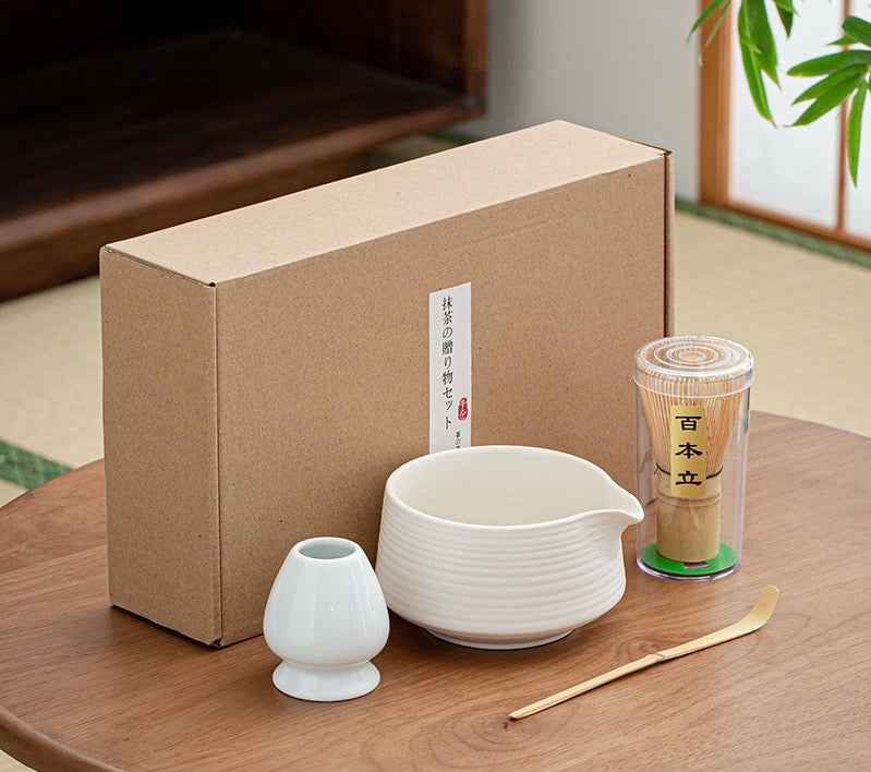 Set de Herramientas de Té Matcha con Cuenco y Soporte de Cerámica - Varios Colores