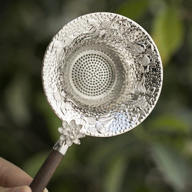 Filtro de Té de Metal con Diseño Floral