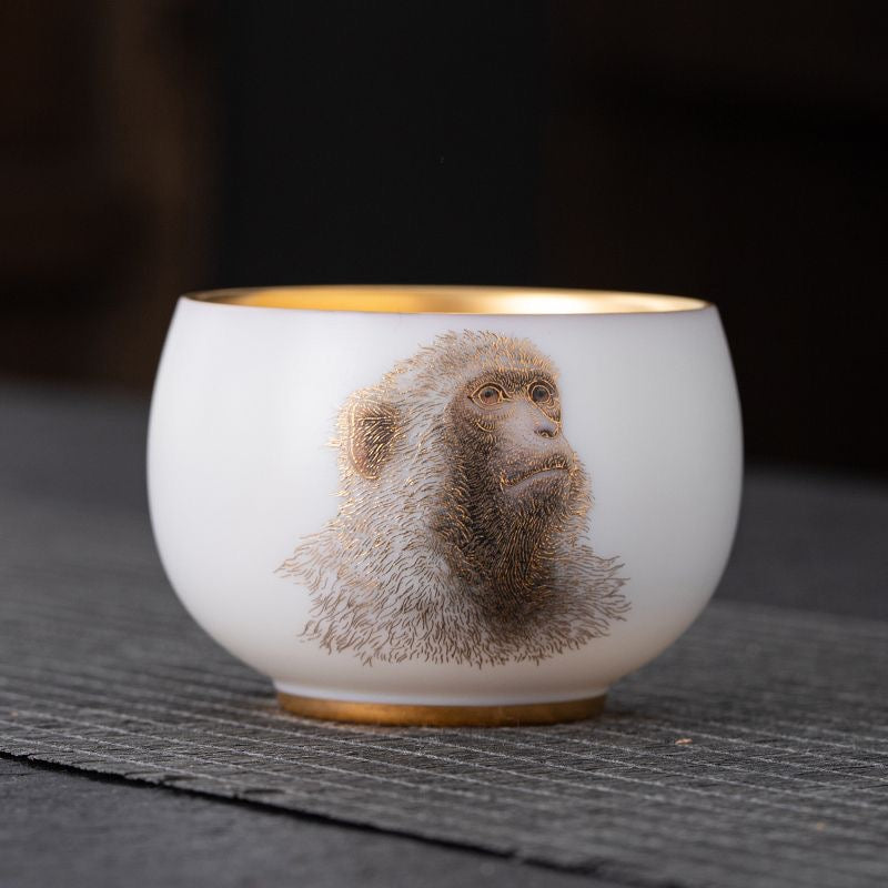 Juego de Tazas de Té de los Doce Signos del Zodiaco Chino