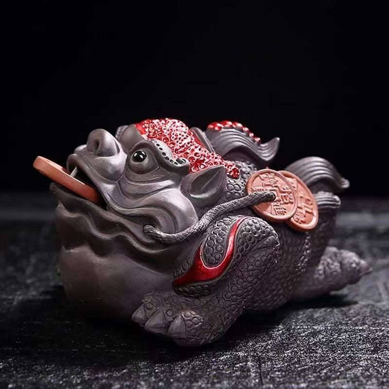 Mascota de té Rana de la Fortuna en Tres Estilos