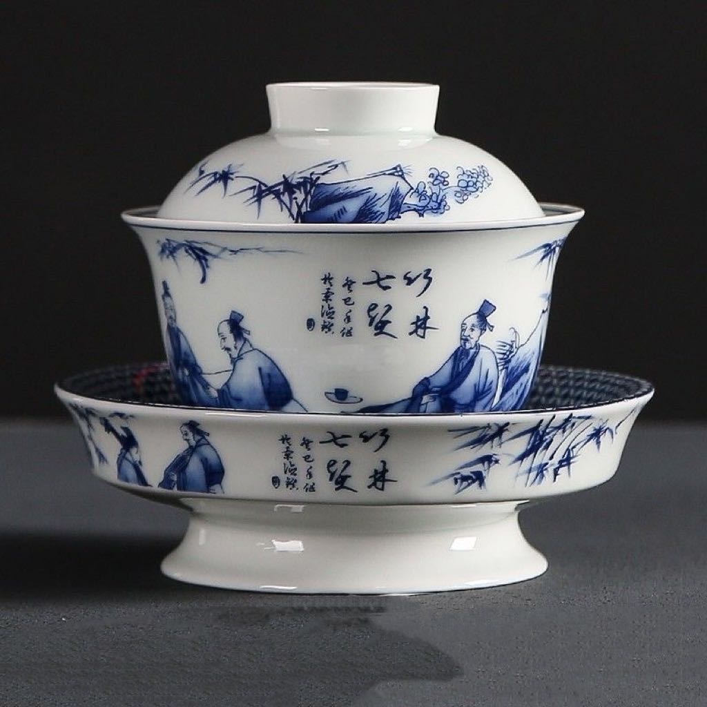 Gaiwan de Porcelana con Diseño Tradicional