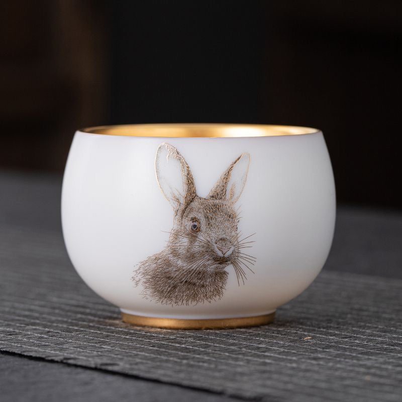 Juego de Tazas de Té de los Doce Signos del Zodiaco Chino