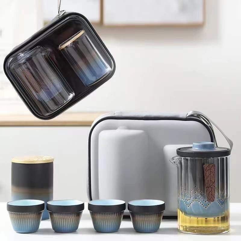 Set de Té Portátil con Taza Filtro y Contenedor de té - 3 Tonos de Color