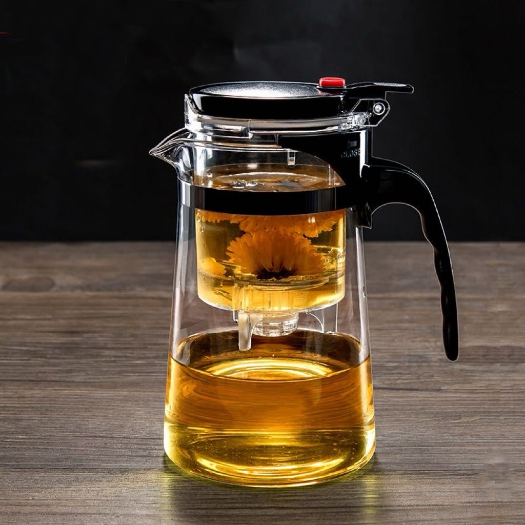 Tetera de Vidrio con Infusor Automático - Capacidades Variadas