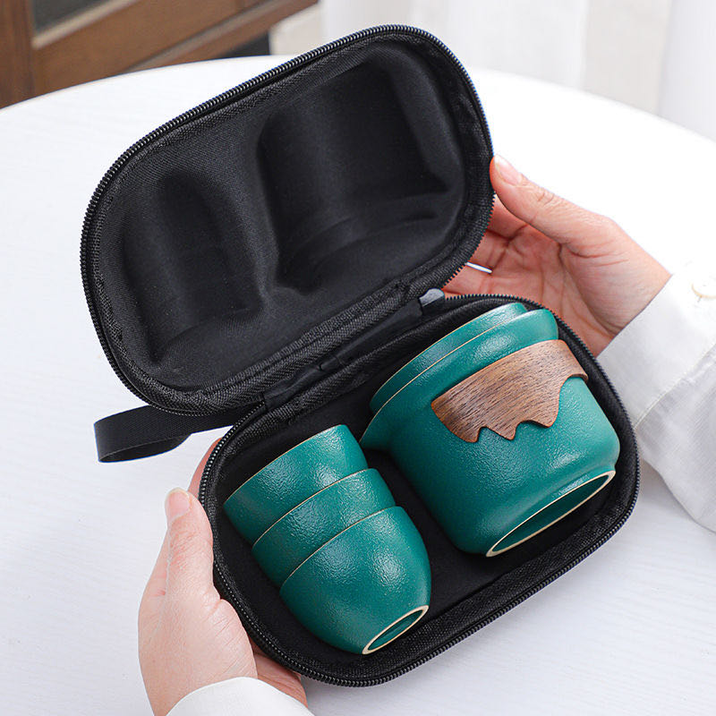Set de Té Portátil con Estuche Compacto