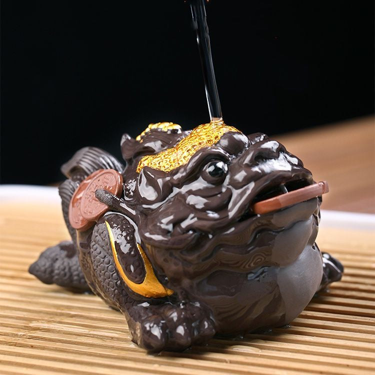 Mascota de té Rana de la Fortuna en Tres Estilos