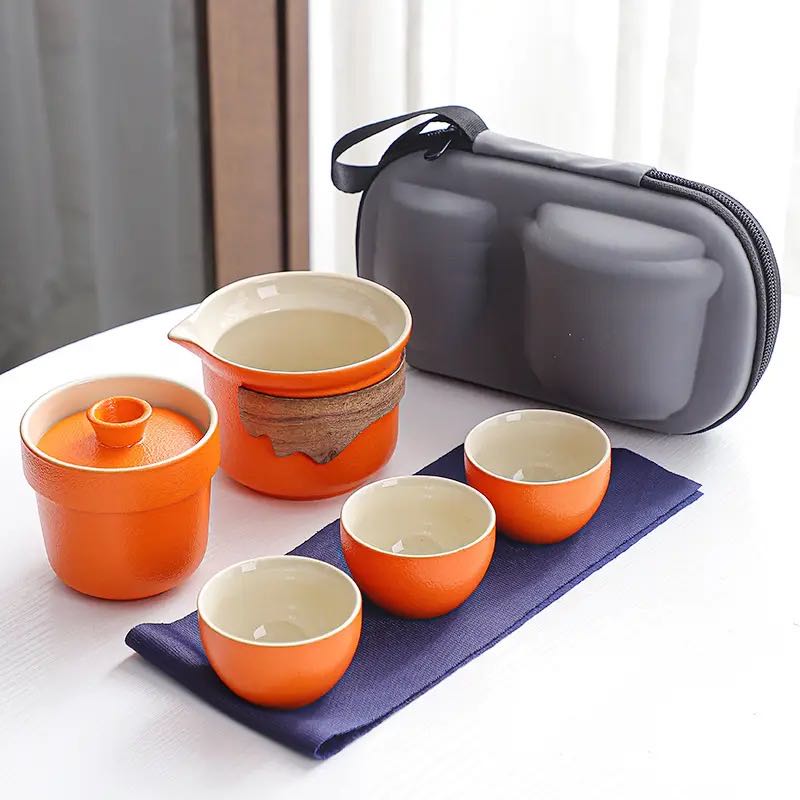 Set de Té Portátil con Estuche Compacto