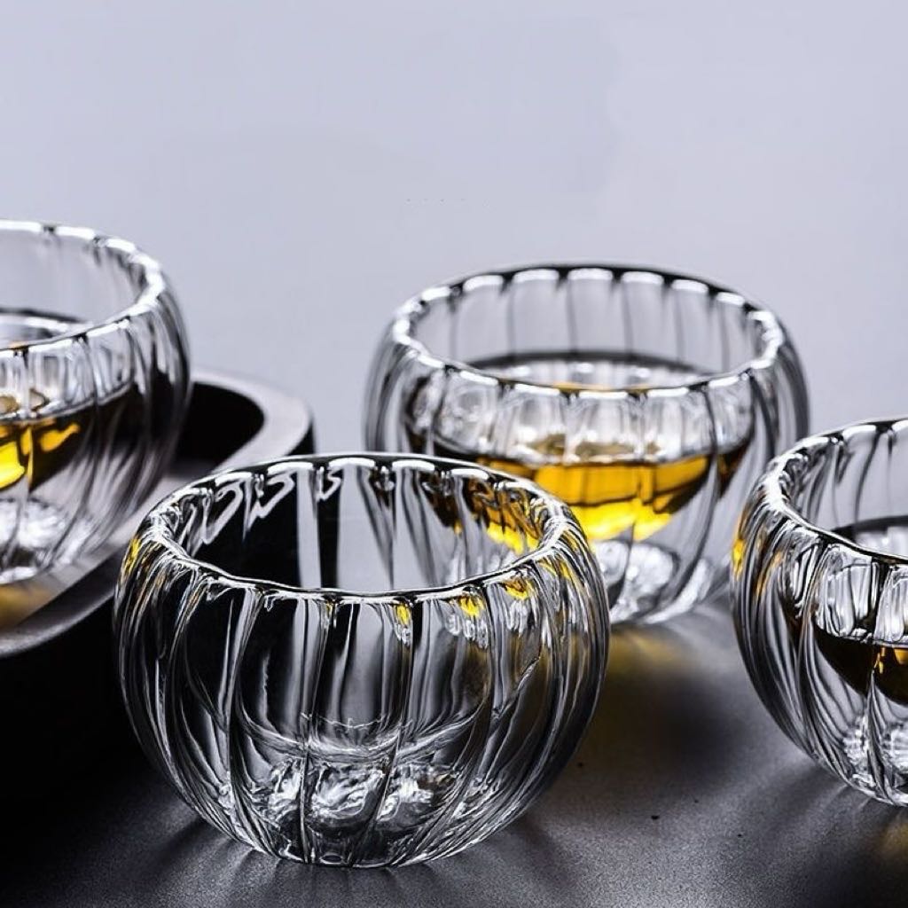 Tazas de Vidrio Estriado - 50ml