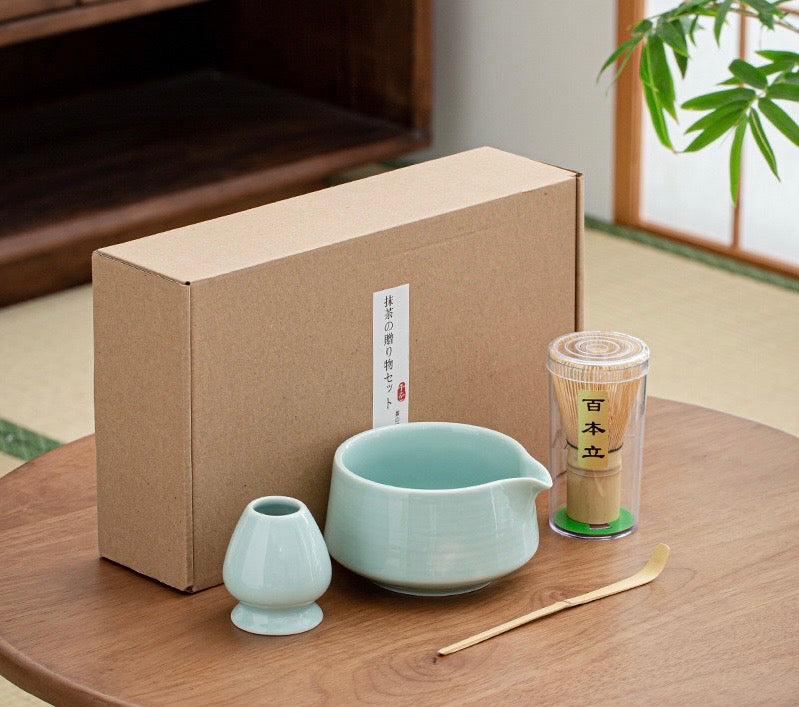 Set de Herramientas de Té Matcha con Cuenco y Soporte de Cerámica - Varios Colores
